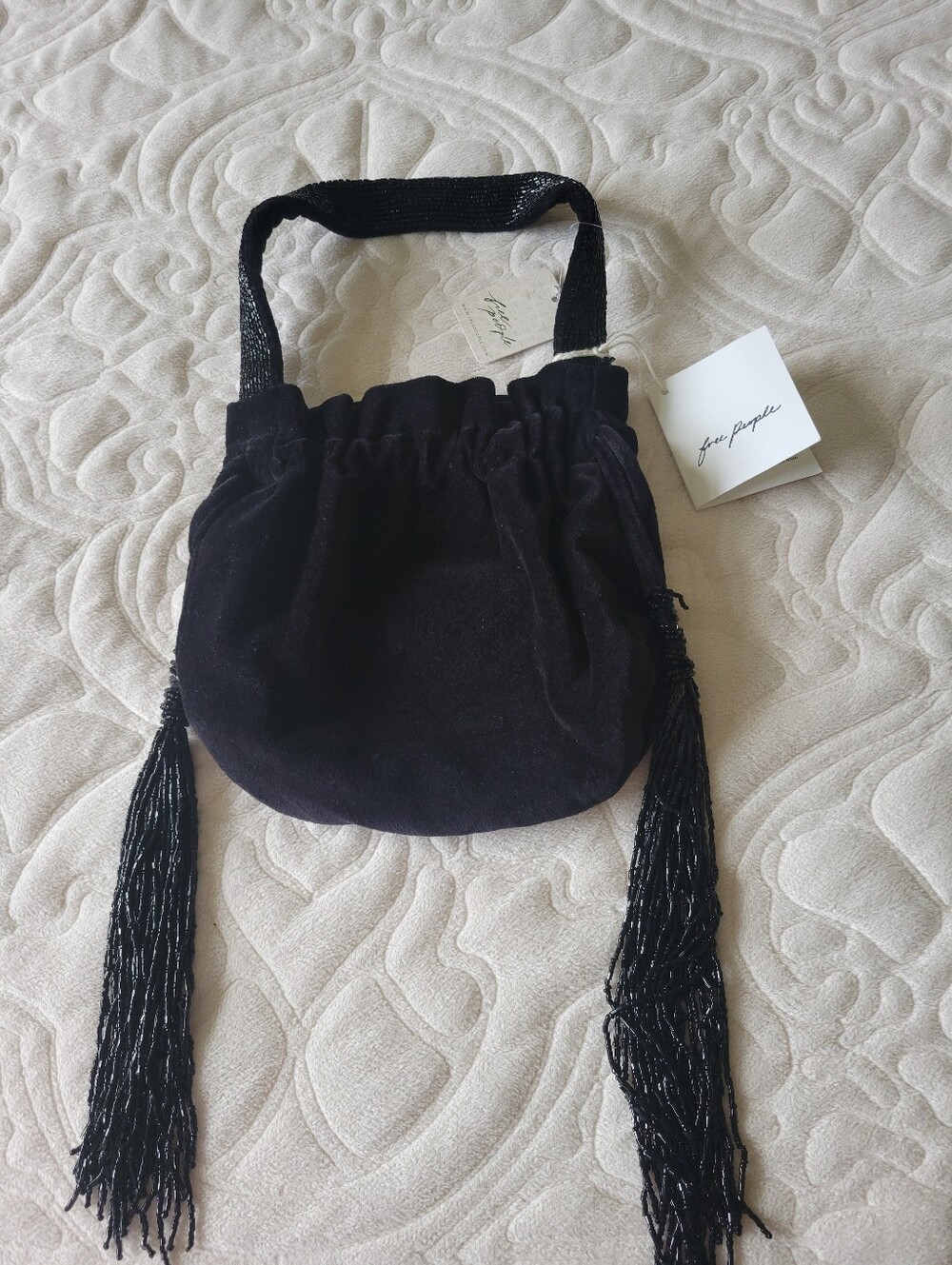 Free People Valentina Velvet Pouch Purse